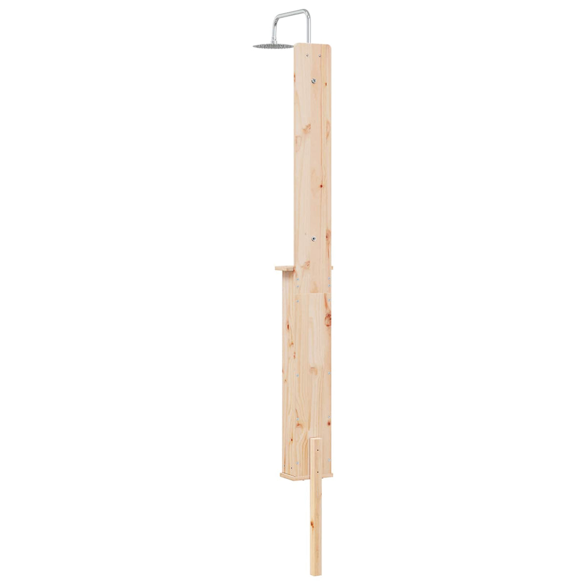 vidaXL Outdoor Shower 246 cm Solid Pine Wood and Stainless Steel