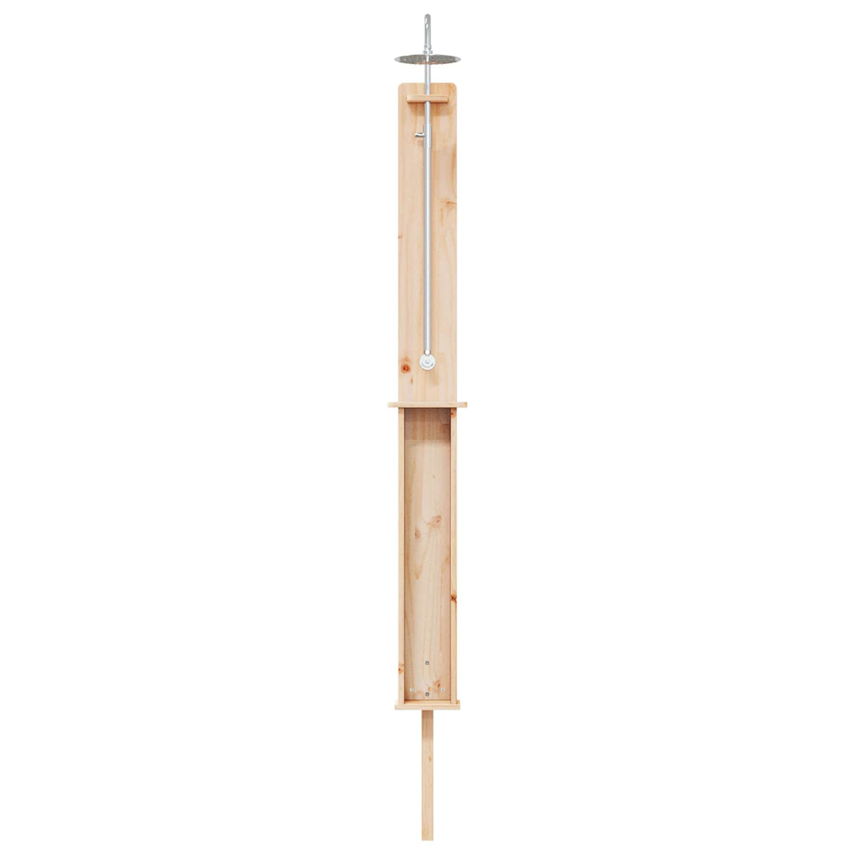 vidaXL Outdoor Shower 246 cm Solid Pine Wood and Stainless Steel