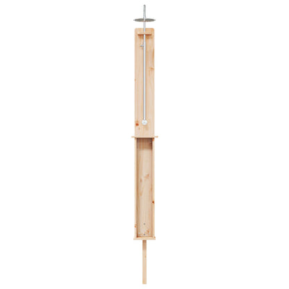 vidaXL Outdoor Shower 246 cm Solid Pine Wood and Stainless Steel