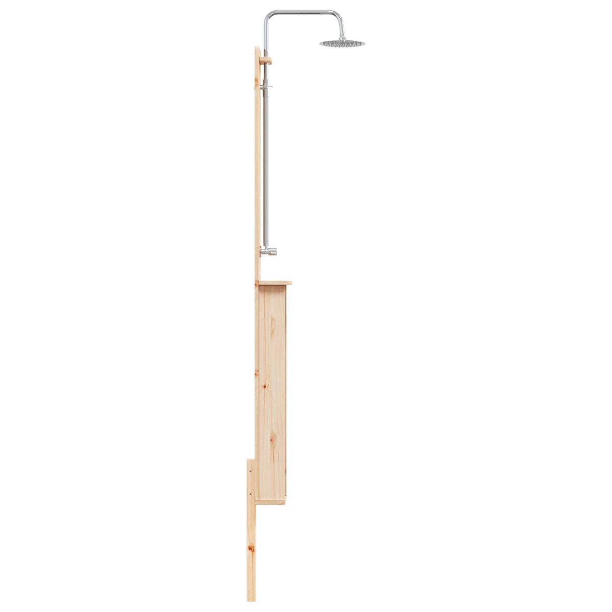 vidaXL Outdoor Shower 246 cm Solid Pine Wood and Stainless Steel