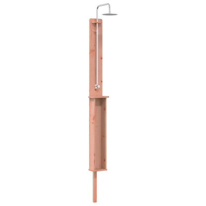 vidaXL Outdoor Shower 246 cm Solid Douglas Wood and Stainless Steel