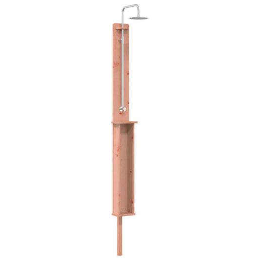vidaXL Outdoor Shower 246 cm Solid Douglas Wood and Stainless Steel