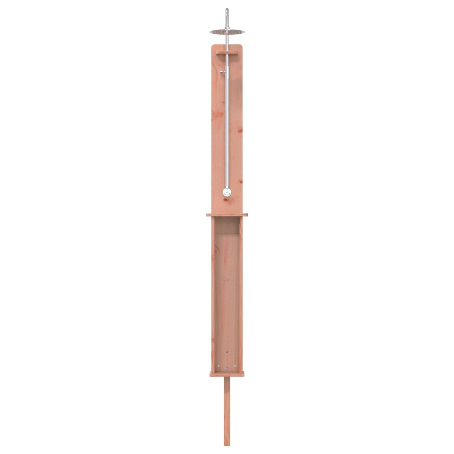 vidaXL Outdoor Shower 246 cm Solid Douglas Wood and Stainless Steel