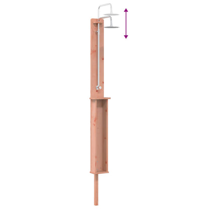 vidaXL Outdoor Shower 246 cm Solid Douglas Wood and Stainless Steel