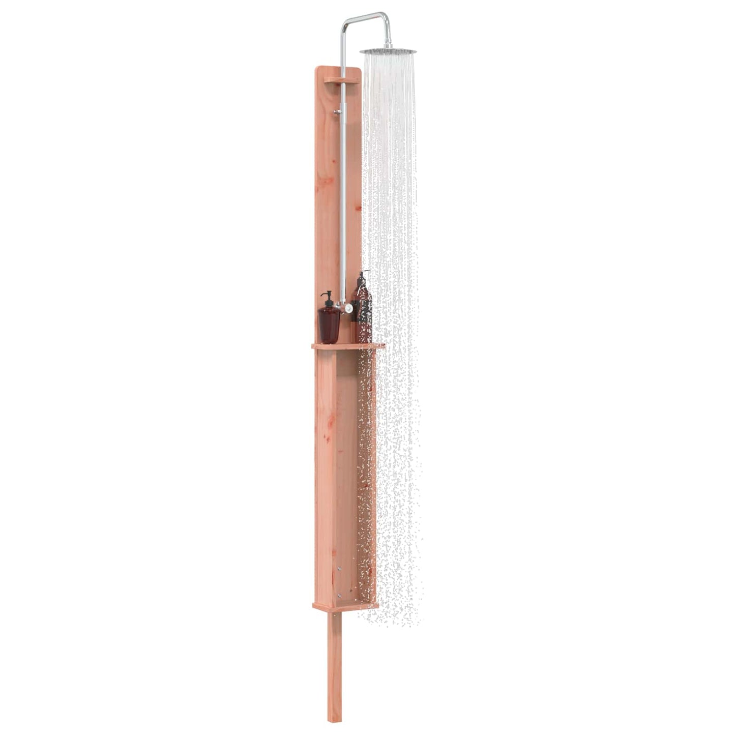 vidaXL Outdoor Shower 246 cm Solid Douglas Wood and Stainless Steel