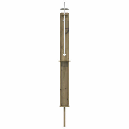 vidaXL Outdoor Shower 246 cm Impregnated Pine Wood and Stainless Steel