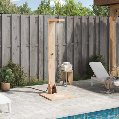vidaXL Outdoor Shower 210 cm Solid Pine Wood and Stainless Steel