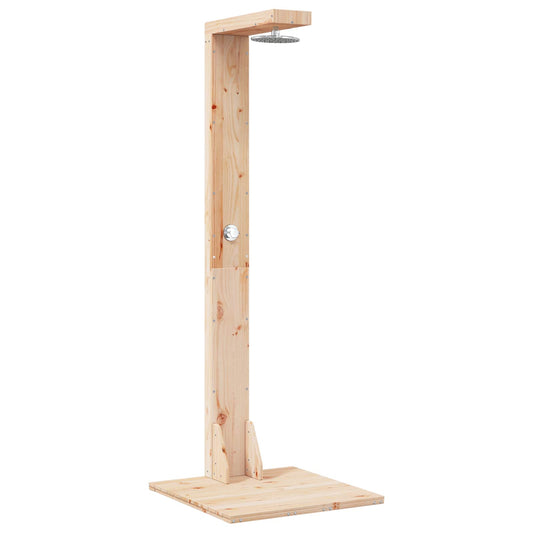 vidaXL Outdoor Shower 210 cm Solid Pine Wood and Stainless Steel