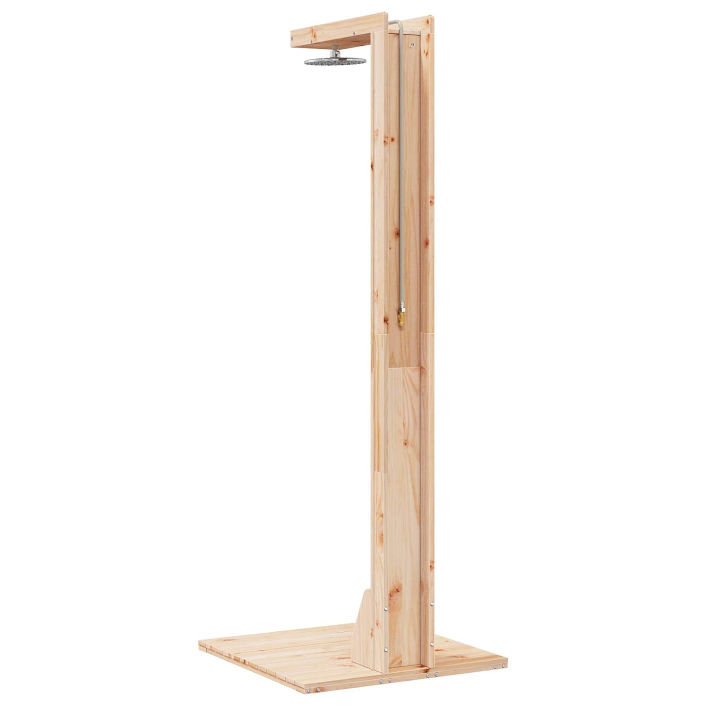 vidaXL Outdoor Shower 210 cm Solid Pine Wood and Stainless Steel