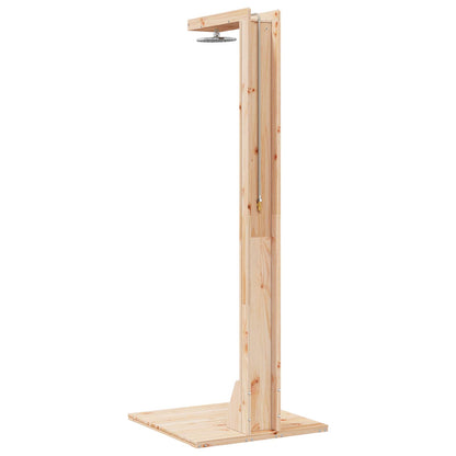 vidaXL Outdoor Shower 210 cm Solid Pine Wood and Stainless Steel