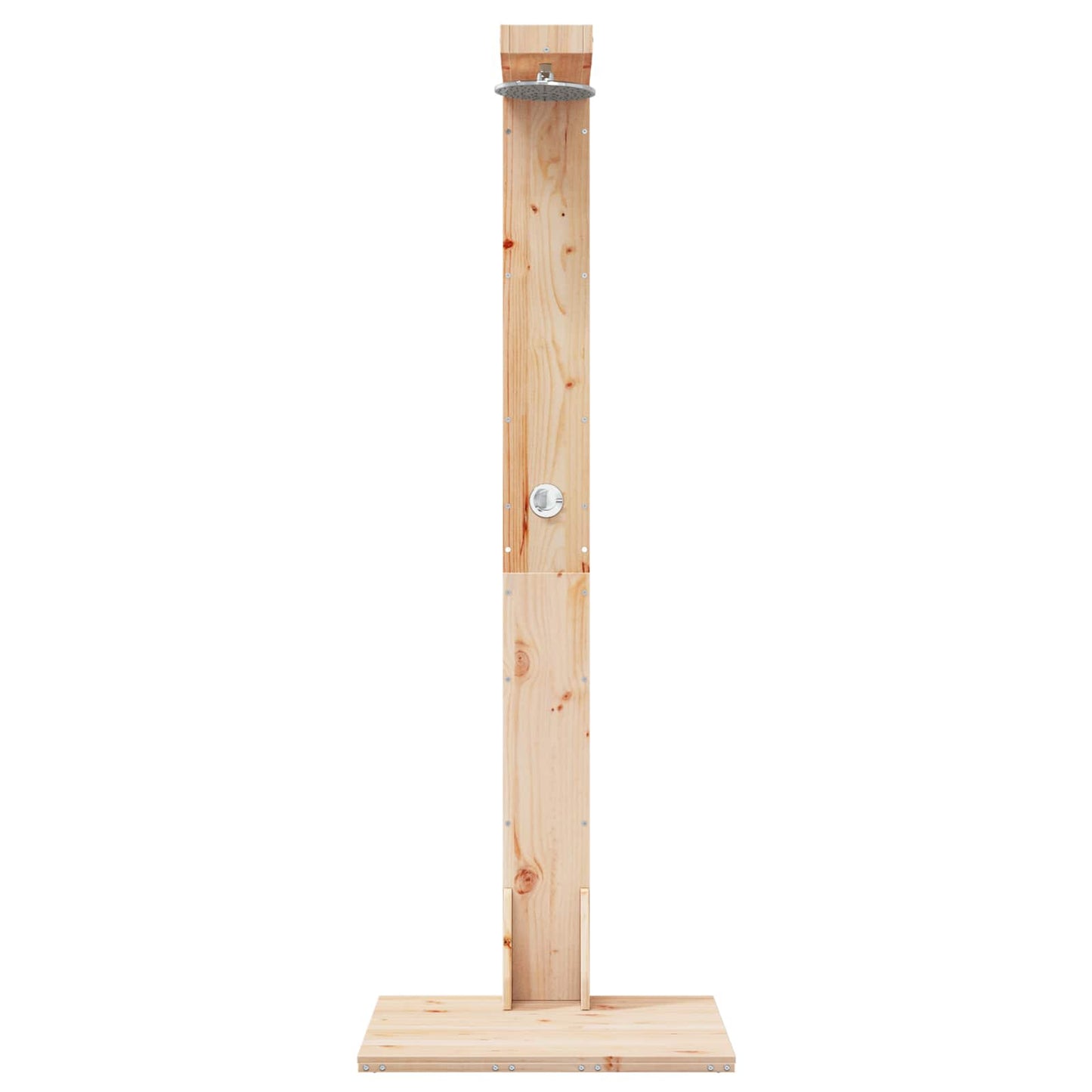 vidaXL Outdoor Shower 210 cm Solid Pine Wood and Stainless Steel