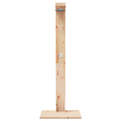 vidaXL Outdoor Shower 210 cm Solid Pine Wood and Stainless Steel