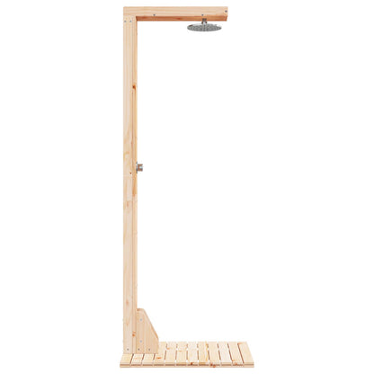 vidaXL Outdoor Shower 210 cm Solid Pine Wood and Stainless Steel