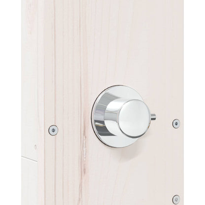 vidaXL Outdoor Shower 210 cm Solid Pine Wood and Stainless Steel White