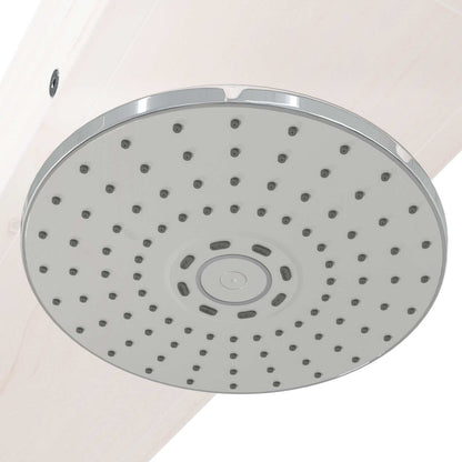 vidaXL Outdoor Shower 210 cm Solid Pine Wood and Stainless Steel White