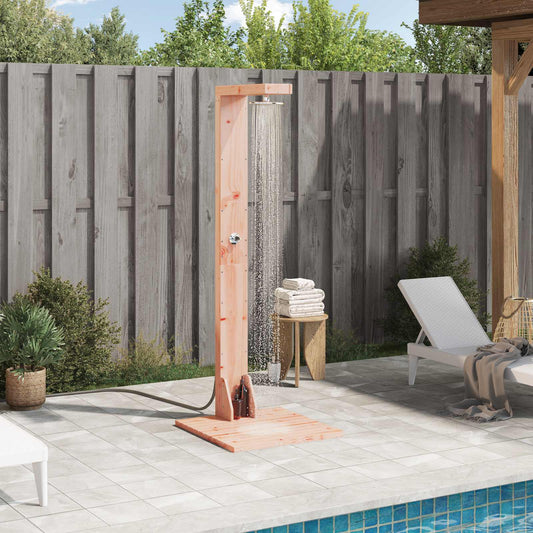 vidaXL Outdoor Shower 210 cm Solid Douglas Wood and Stainless Steel