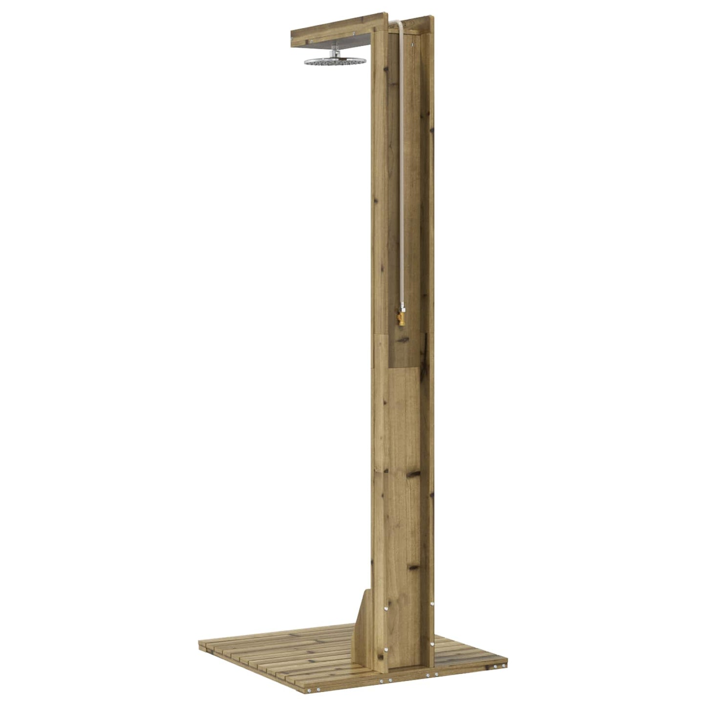 vidaXL Outdoor Shower 210 cm Impregnated Pine Wood and Stainless Steel