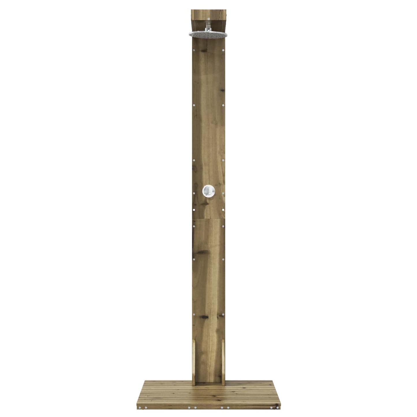vidaXL Outdoor Shower 210 cm Impregnated Pine Wood and Stainless Steel