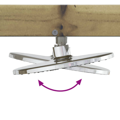 vidaXL Outdoor Shower 210 cm Impregnated Pine Wood and Stainless Steel