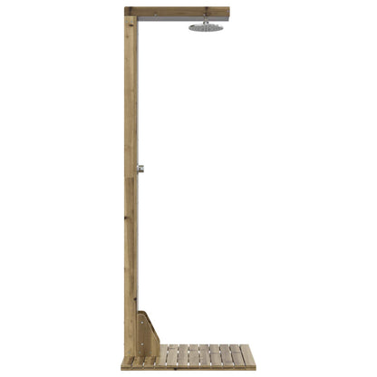 vidaXL Outdoor Shower 210 cm Impregnated Pine Wood and Stainless Steel