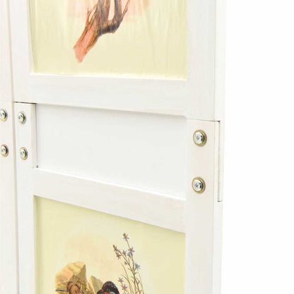vidaXL Romdivider Panel Folding White 106 x 165 cm MDF