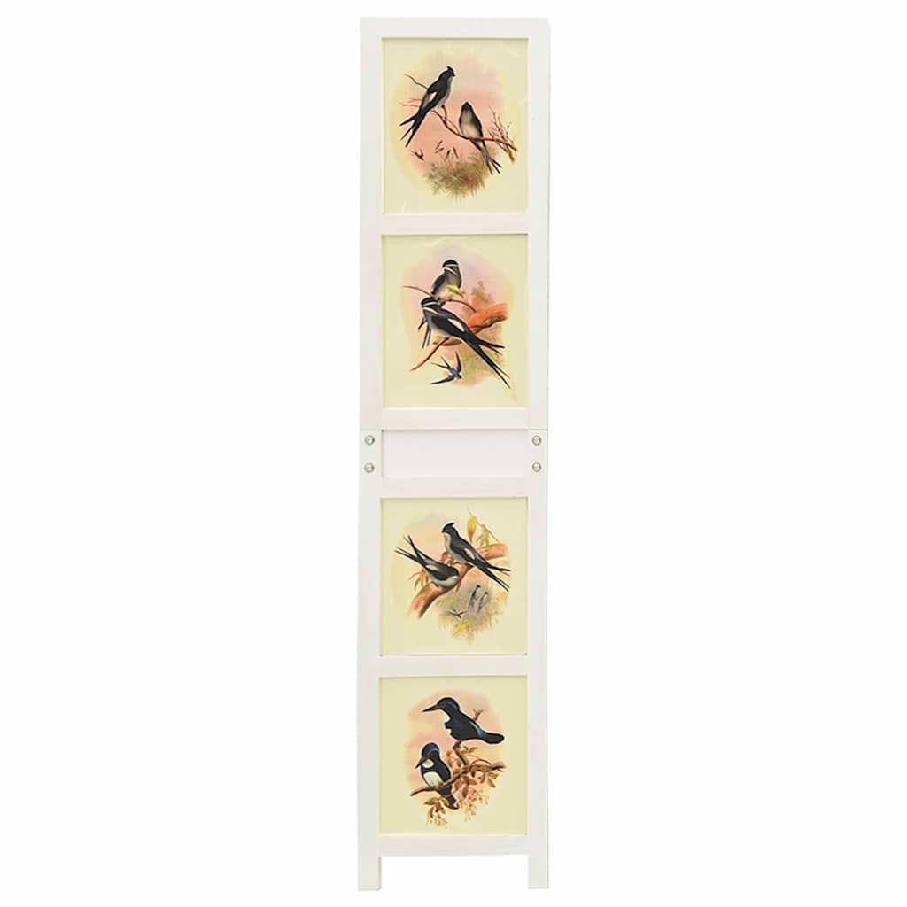 vidaXL Romdivider Panel Folding White 141.5 x 165 cm MDF