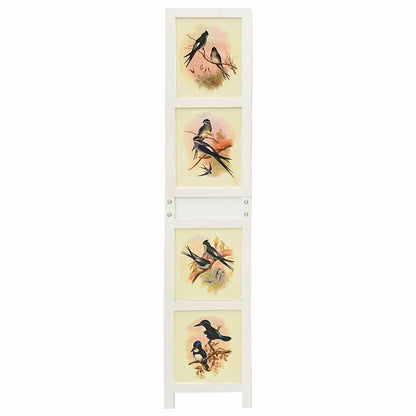 vidaXL Romdivider Panel Folding White 176.5 x 165 cm MDF