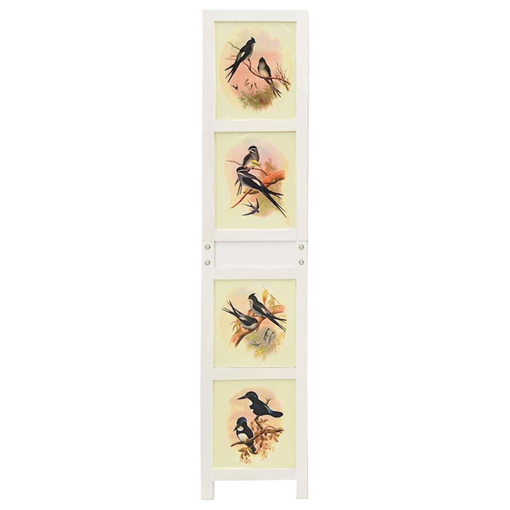vidaXL Romdivider Panel Folding White 212 x 165 cm MDF
