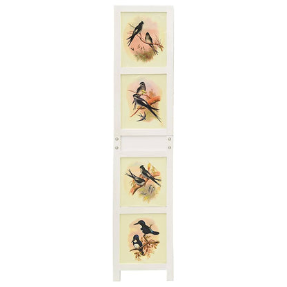 vidaXL Romdivider Panel Folding White 212 x 165 cm MDF