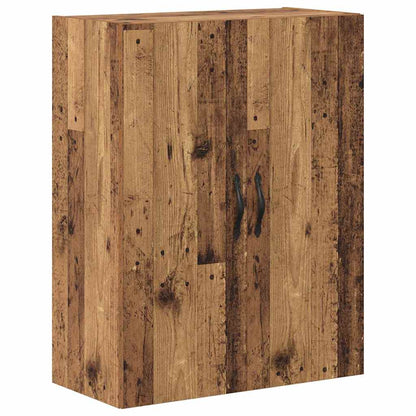 vidaXL Highboard 2 pcs Old Wood Engineered Wood and Glass