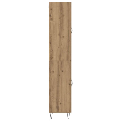 vidaXL Highboard 2 pcs Artisan Oak Engineered Wood and Glass