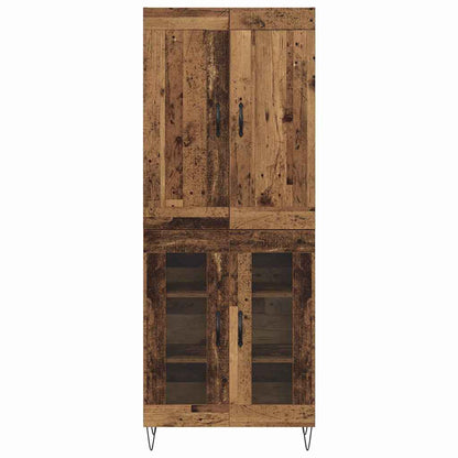 vidaXL Highboard Old Wood 69.5 x 34 x 180 cm Engineered Wood