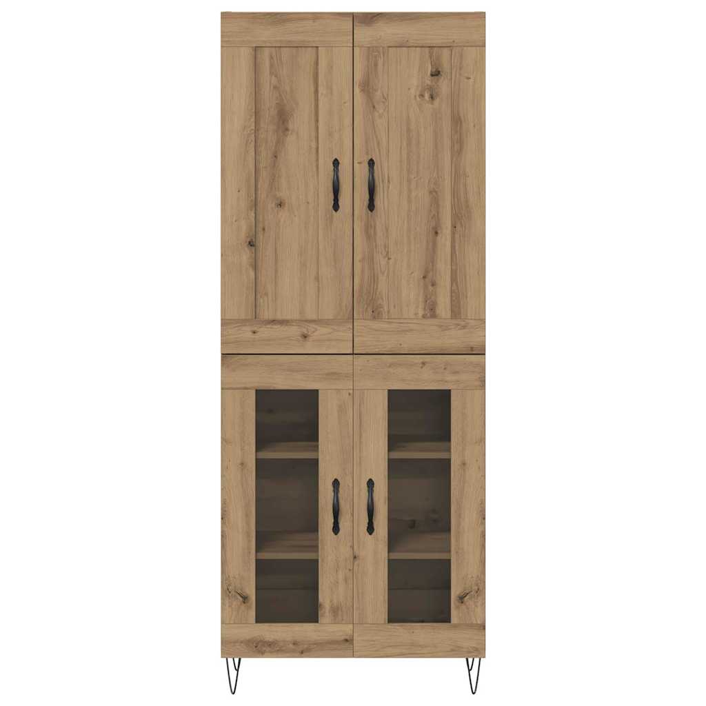 vidaXL Highboard Artisan Oak 69.5 x 34 x 180 cm Engineered Wood