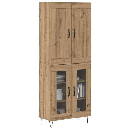 vidaXL Highboard Artisan Oak 69.5 x 34 x 180 cm Engineered Wood
