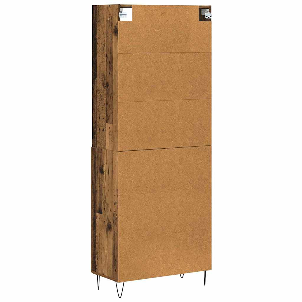 vidaXL Highboard 2 pcs Old Wood Engineered Wood