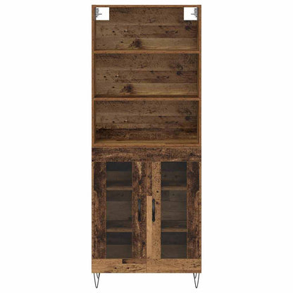 vidaXL Highboard 2 pcs Old Wood Engineered Wood