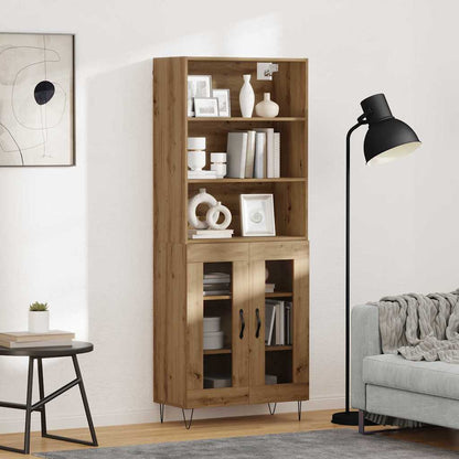 vidaXL Highboard 2 pcs Artisan Oak Engineered Wood