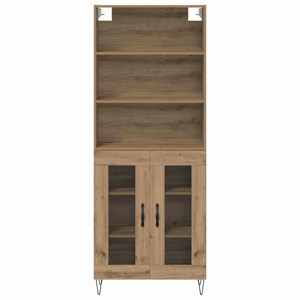 vidaXL Highboard 2 pcs Artisan Oak Engineered Wood