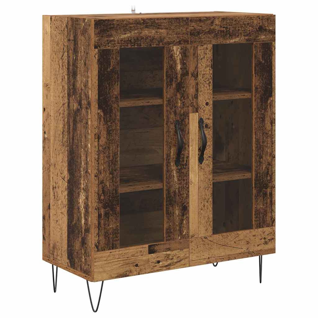 vidaXL Highboard Old Wood 69.5 x 34 x 180 cm Engineered Wood