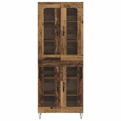 vidaXL Highboard Old Wood 69.5 x 34 x 180 cm Engineered Wood
