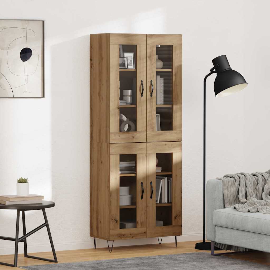 vidaXL Highboard Artisan Oak 69.5 x 34 x 180 cm Engineered Wood