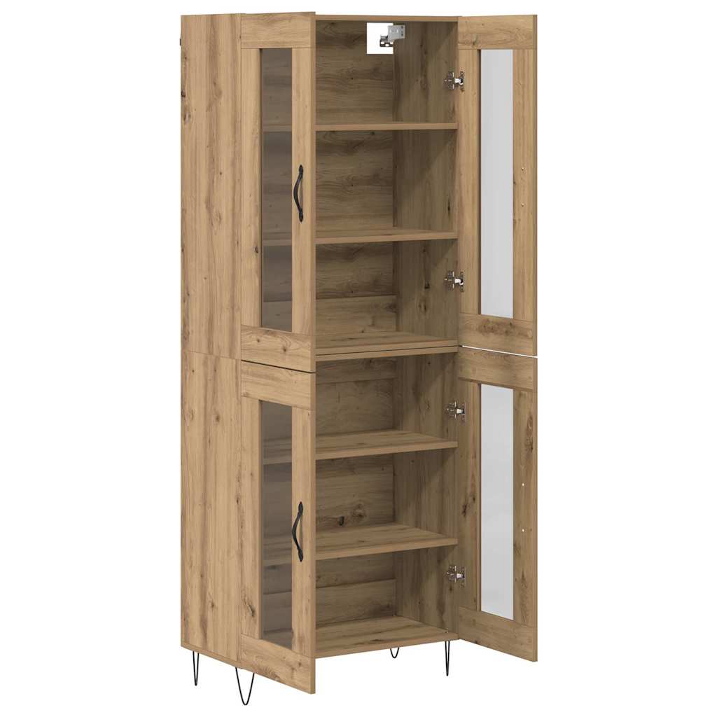 vidaXL Highboard Artisan Oak 69.5 x 34 x 180 cm Engineered Wood