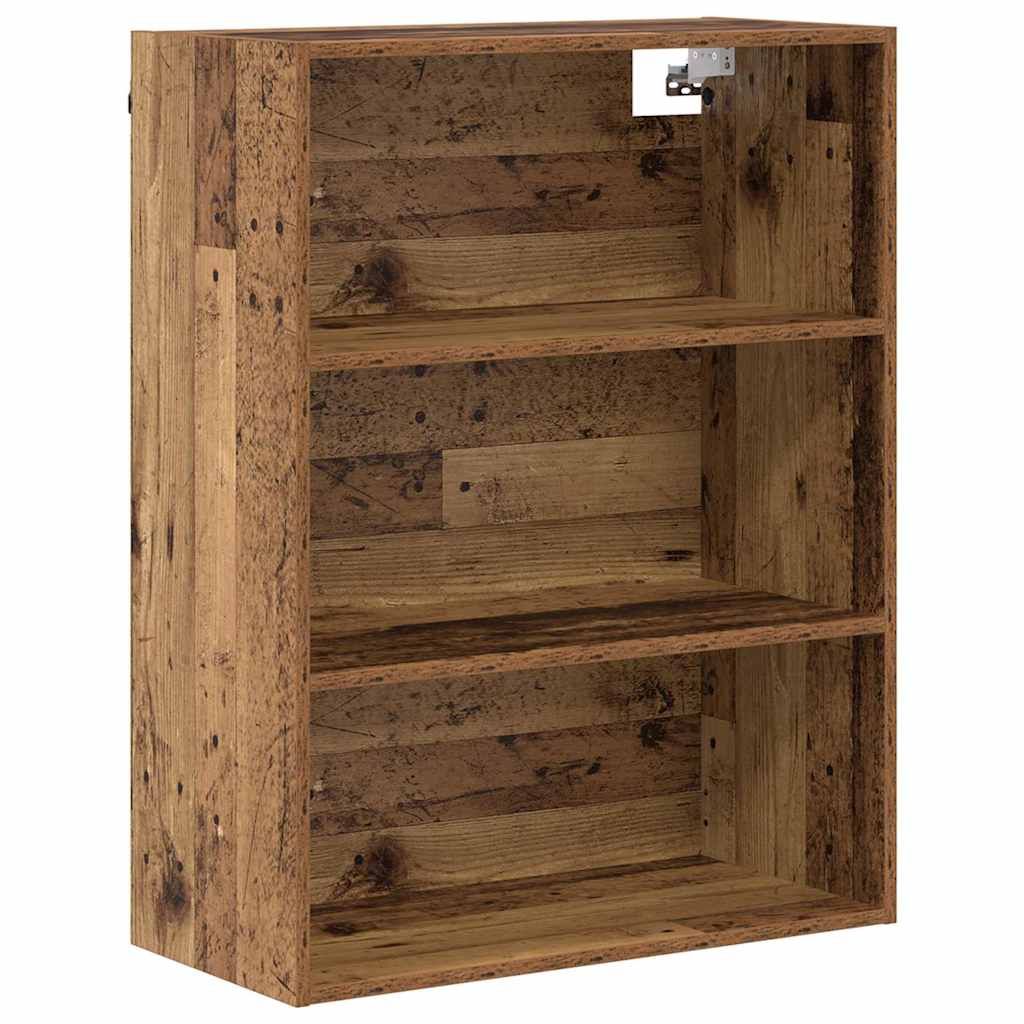 vidaXL Highboard Old Wood 69.5 x 34 x 180 cm Engineered Wood and Glass