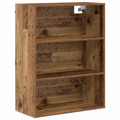 vidaXL Highboard Old Wood 69.5 x 34 x 180 cm Engineered Wood and Glass