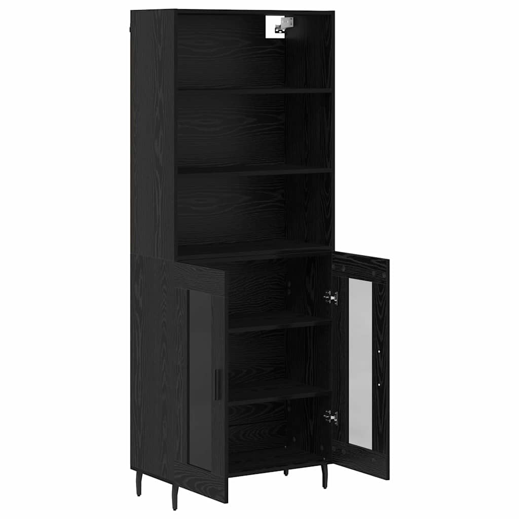 vidaXL Highboard Black Oak 69.5 x 34 x 180 cm
