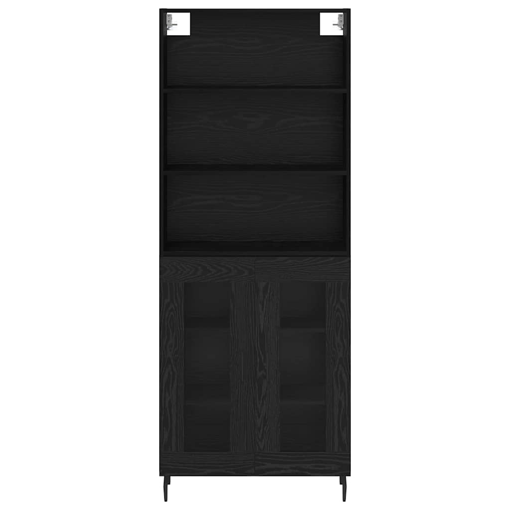 vidaXL Highboard Black Oak 69.5 x 34 x 180 cm