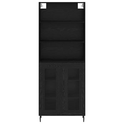vidaXL Highboard Black Oak 69.5 x 34 x 180 cm