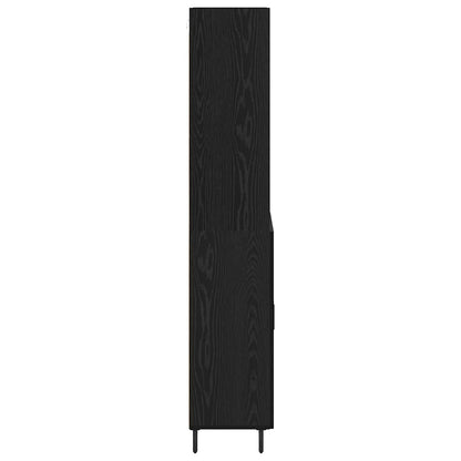 vidaXL Highboard Black Oak 69.5 x 34 x 180 cm