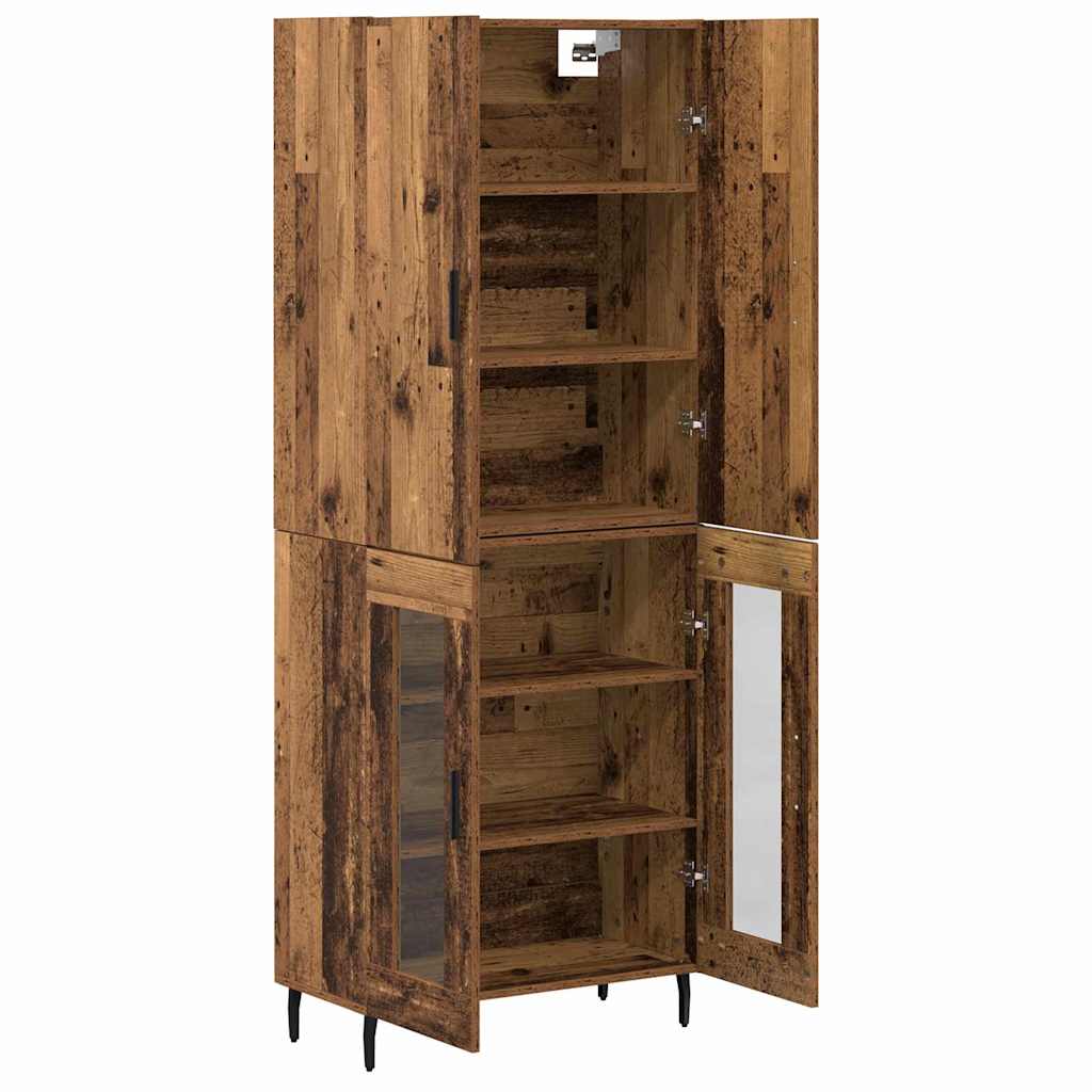 vidaXL Highboard Old wood 69.5 x 34 x 180 cm Engineered wood