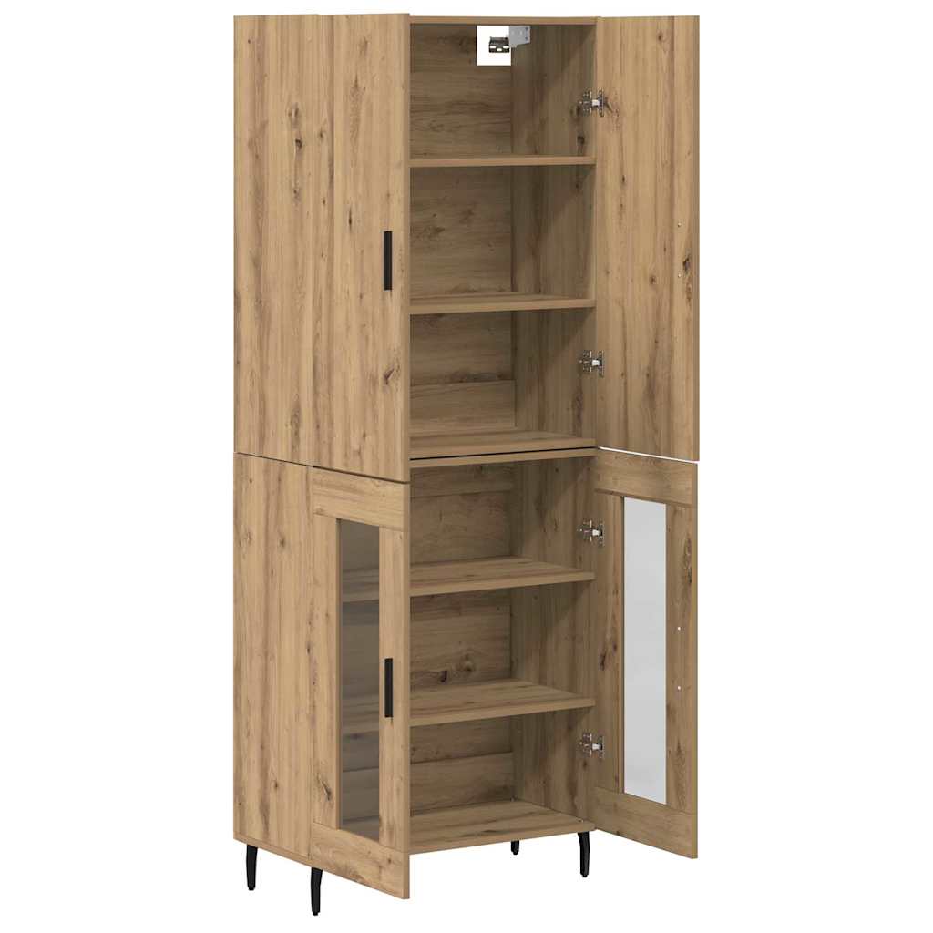 vidaXL Highboard 2 pcs Old Wood 69.5 x 34 x 180 cm Engineered Wood